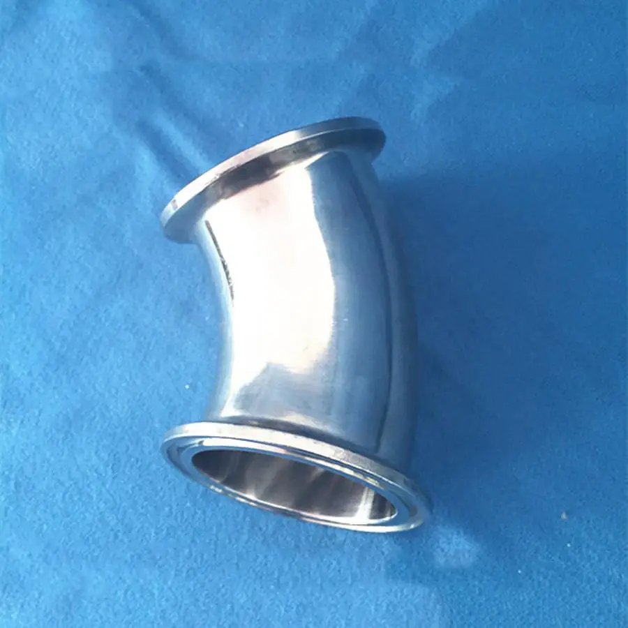 

3.5" Tri Clamp x 89mm Pipe OD SUS 304 Stainless Steel 45 Degree Elbow Sanitary Fitting Home Brew Beer Wine