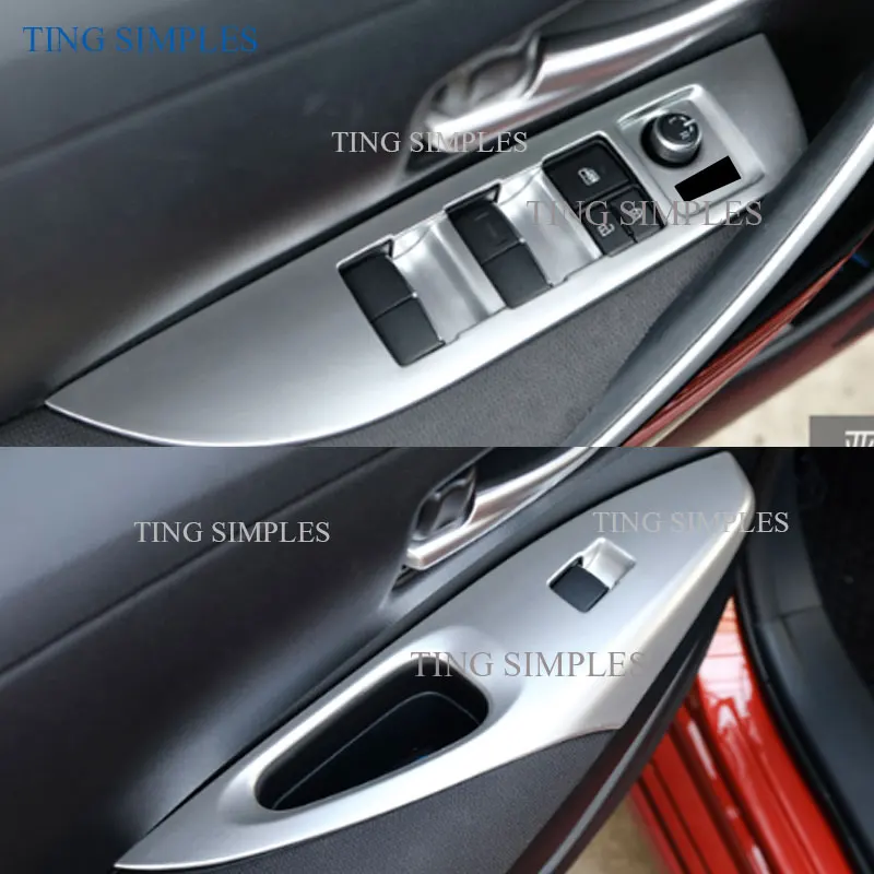 For Toyota corolla E210 2019 2020 Accessories Car styling ABS /Carbon fiber Door Window glass Control Switch Panel cover trim