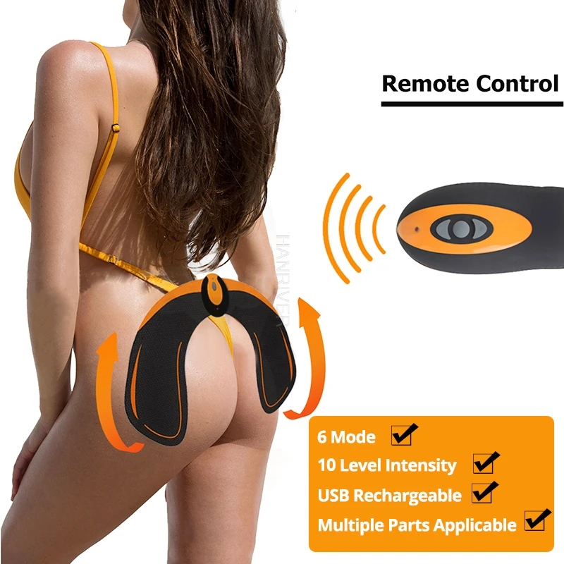 EMS Wireless Remote Hips Trainer USB Electric Muscle Stimulator Fitness Tones Buttocks Butt Toner Lifting Slimming Massager