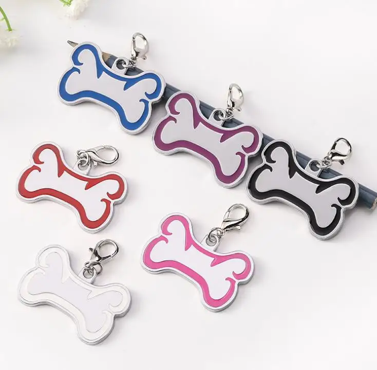 

500pcs/lot Wholesale Novelty Big Dog Bone Tags Pet Tags,Mixed Colors Free Shipping Dog Id Tags,Personalized Tags SN1296