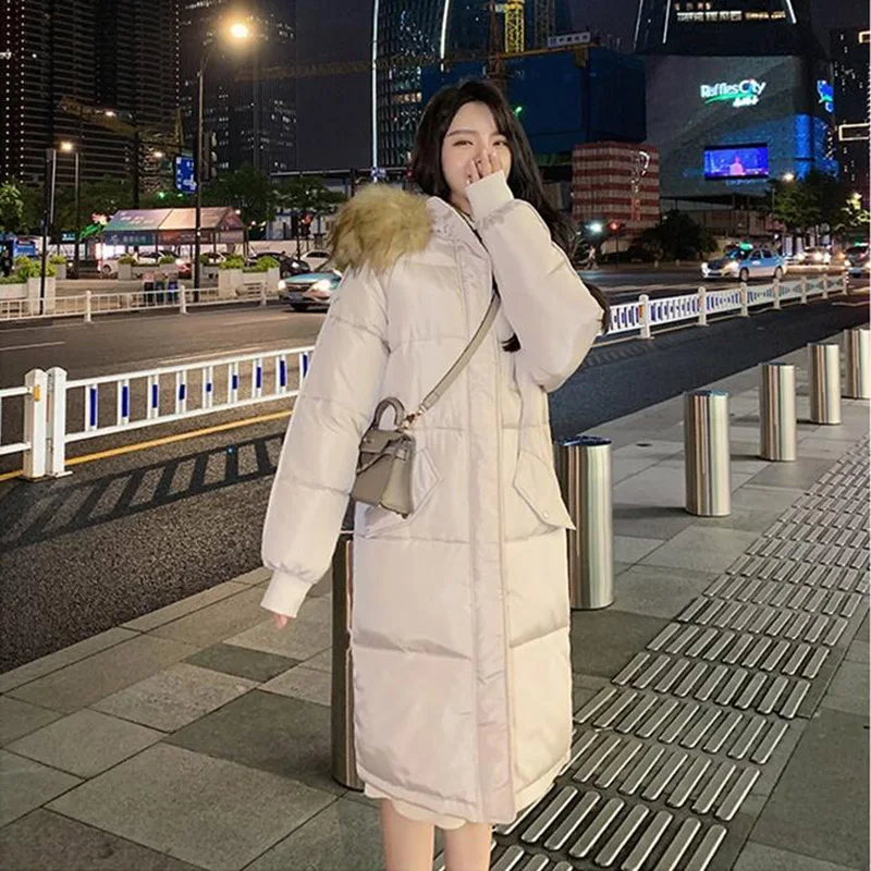 Winter Women's Jacket Hooded Long Parka Warm Loose 2022 Winter Coats Female Puffer Jacket Vintage Padded Outwear Ladies jacket