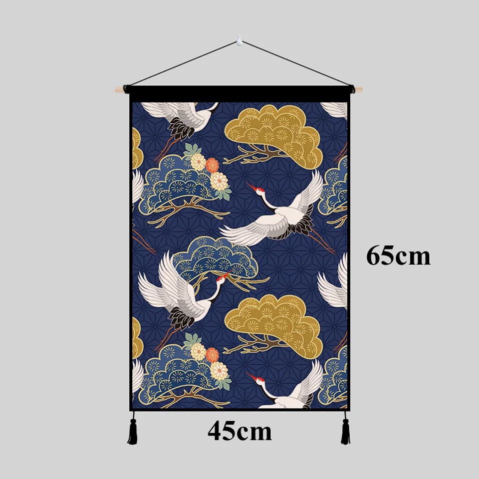 Japanese Style Living Room Background Wall Decoration Tapestry Bedroom Hanging Cloth Background Cloth Art Hanging Paintings