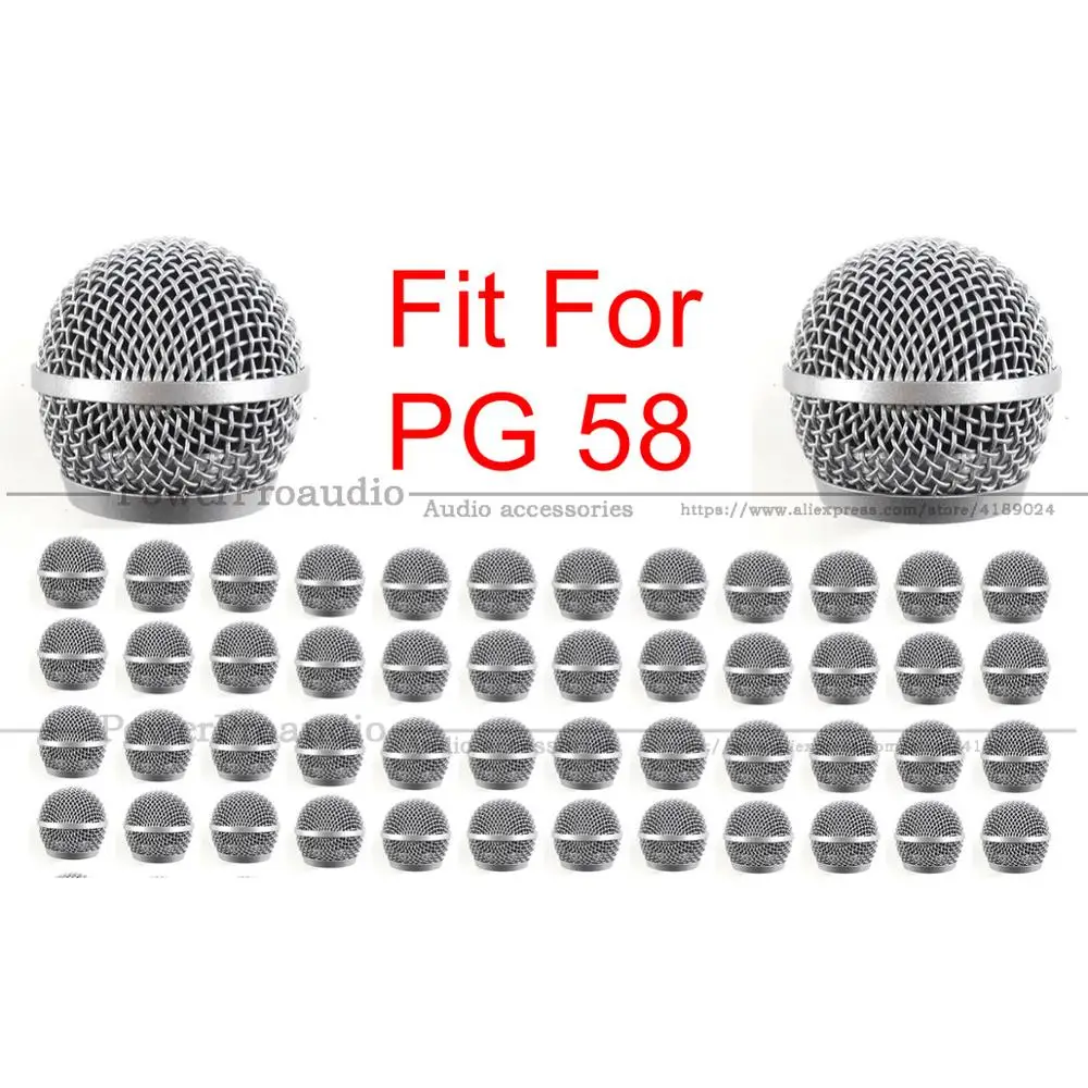 20pcs/lot New Replacement Ball Head Mesh Microphone Grille for Shure PG58 PG 58  PG48  Accessories