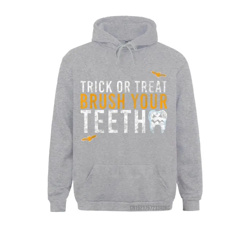 Funny Dental Hygienist Teeth Assistant Trick Or Treat Brush Hoodie Hoodies Prevalent Print Mens Sweatshirts Customized Clothes