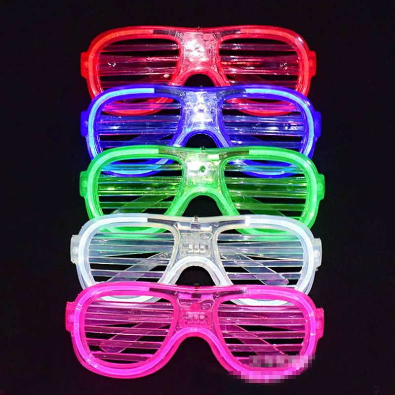 Glow Party Flashing Light Luminous Blinds Glasses Concert Bar LED  Props  Toys      Birthday Gift  Halloween