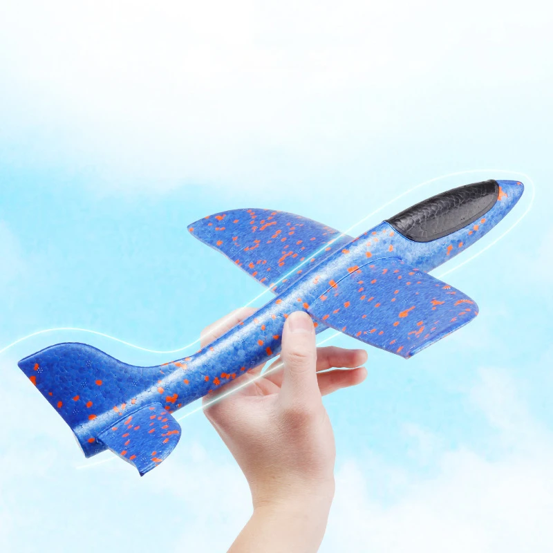 35cm EPP Hand Throw Airplane Outdoor Launch Fly Glider Children Double Hole Throwing Soaring Party Favors Fun Kid Toys