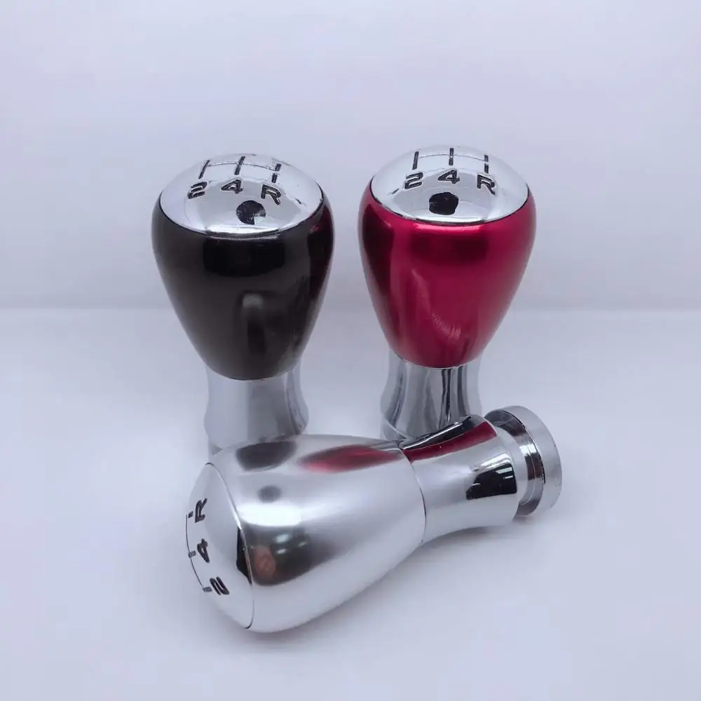 Racing Universal +Neo Chrome Car Gear Shift Knob Metal Shifter Lever Head Black/Silver/Red