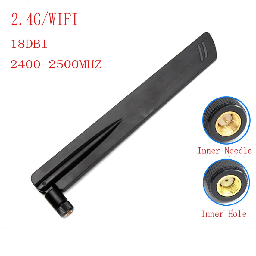 

2PCS/Lot 2.4G Network Antenna Connector High-Gain For WIFI 18DBI SMA Elbow