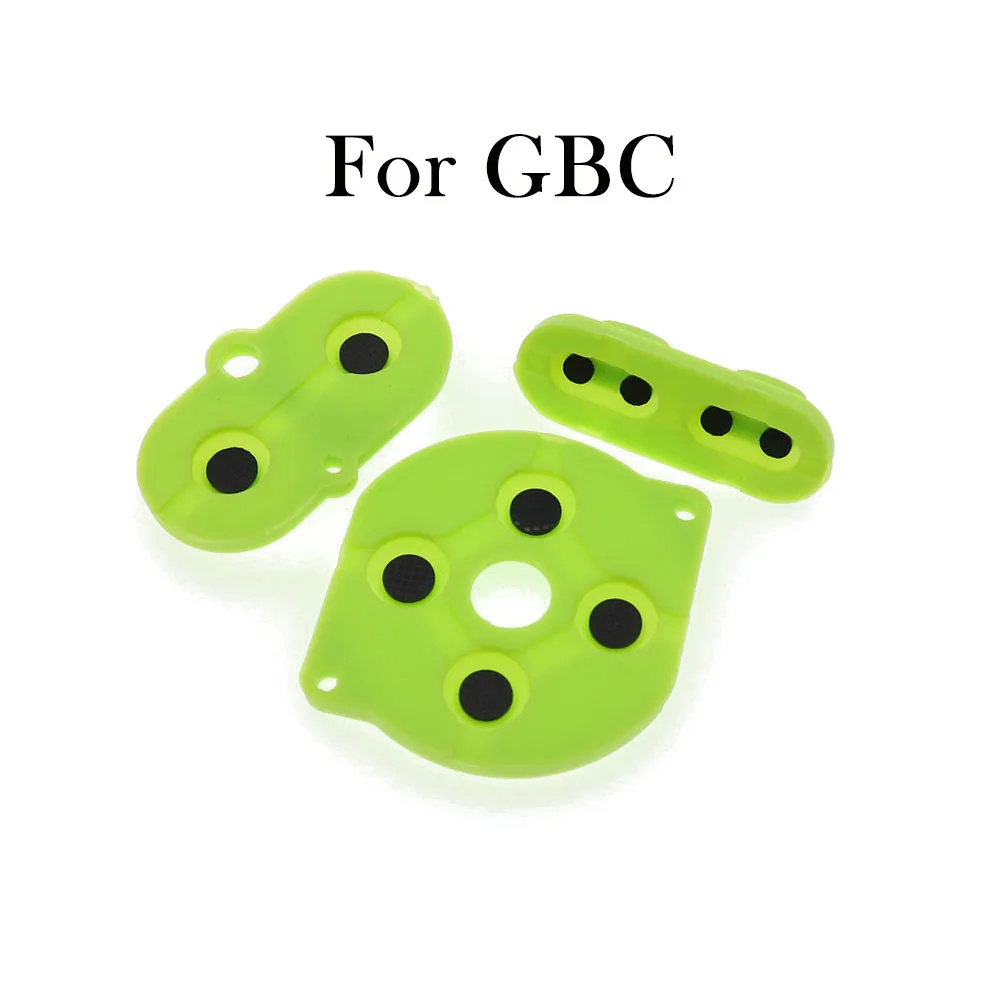 Botões condutores de borracha colorida, A B D-pad para Nintendo GameBoy, Color GBC, Silicone Start Select Keypad, 1 conjunto