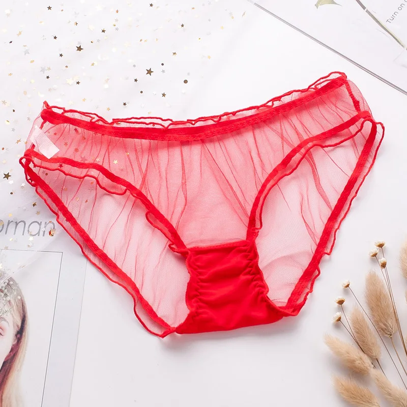 12-20years Old Girl Panties Mesh Fabric Young Girls Underwear Seamless Lace Panties For Teenagers Girl Clothing