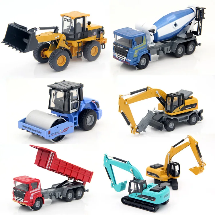 Hot-selling high-simulation alloy excavator mixer truck model,1:60 construction truck toy,wood grabber dump truck,free shippig