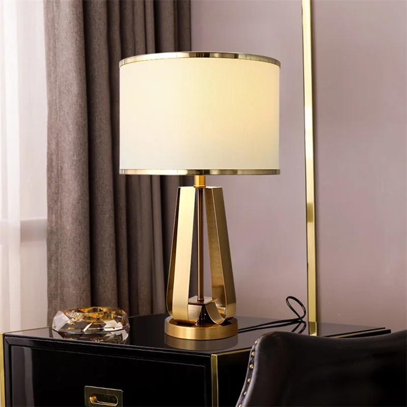 BROTHER Modern Table Lamps Bedside Luxury Design Golden Desk Lights Home E27 Decorative For Foyer Living Room Office Bedroom