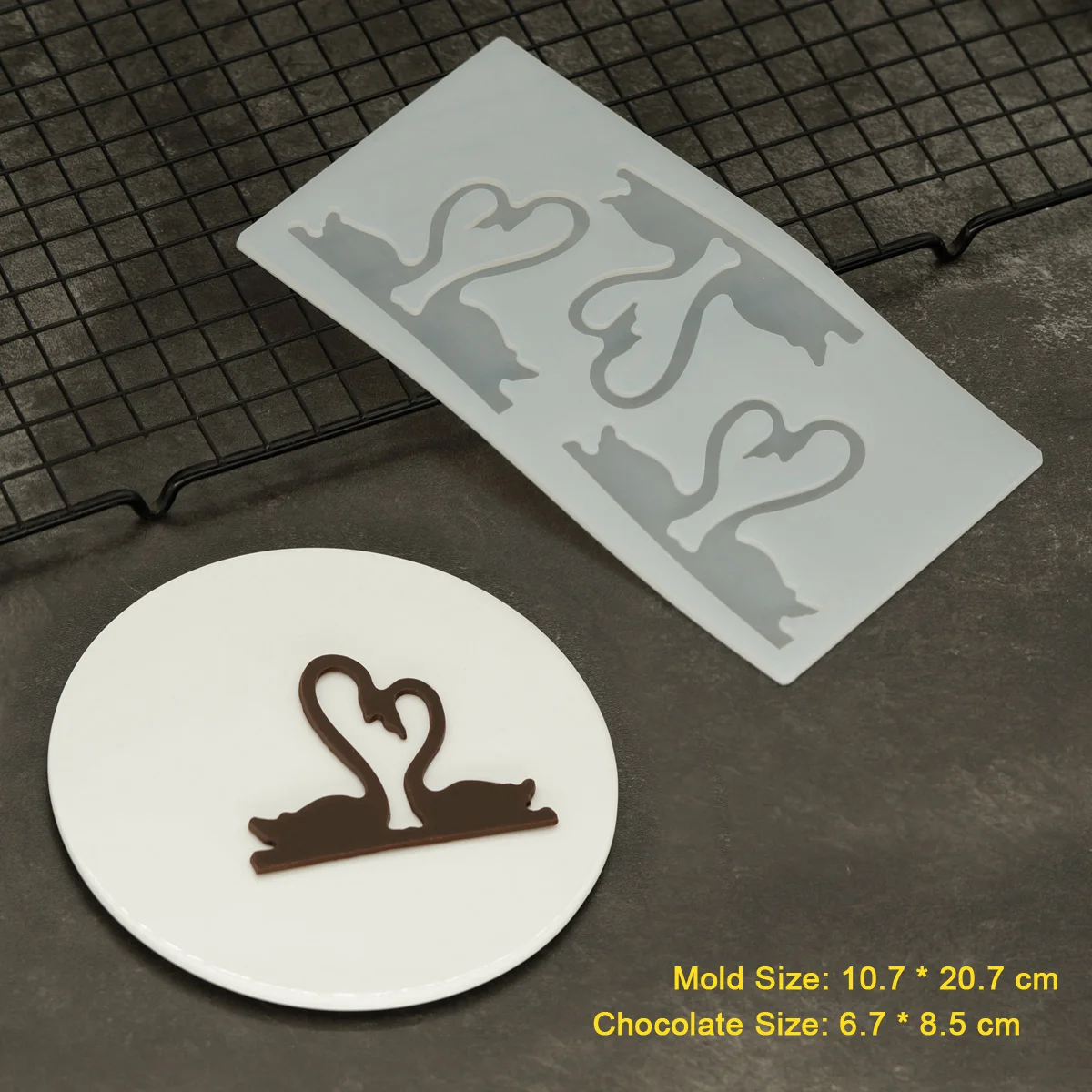 Swan Shape Chocolate Mold For Wedding Cake Decorating Silicone Mould DIY Garnish For Dessert