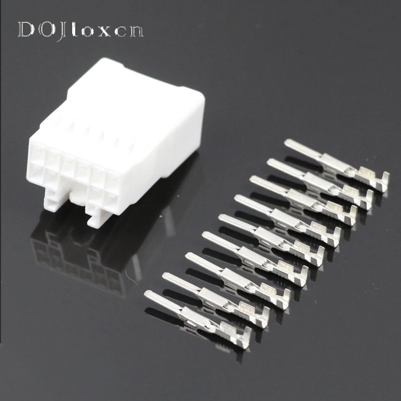 1 Set 10 Pin MG651056 MG641059 Automotive Male Female Connectors 7283-1100 White Wiring Plug Socket With Terminal