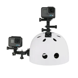 Front Side Helmet Accessories Set J-shaped Buckle Base Support Mount for GoPro Hero 10 9 8 7 6 5 4 Xiaomi Yi SJCAM Go Pro Kits