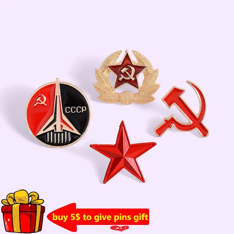 Russia USSR Badge Lapel Pins Vintage Antique Classics Retro Metal Badge Brooch Souvenir Collection Soviet Union CCCP - Image 4