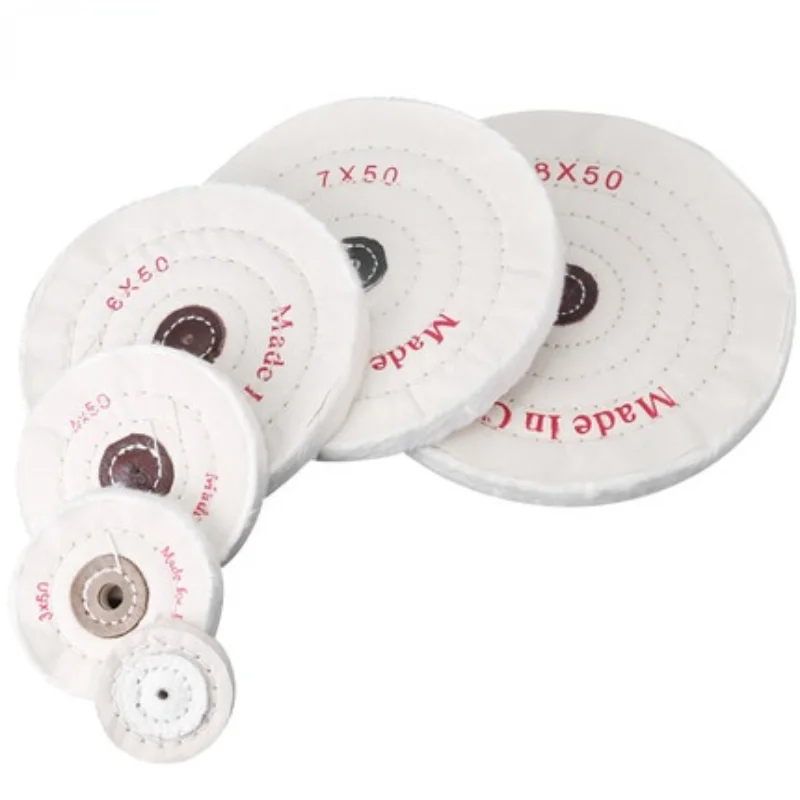 12mm Inner Hole Cotton White Cloth Wheel / Jewelry Polishing Cloth Wheel / Mirror Polishing Wheel / Flannelette Wheel