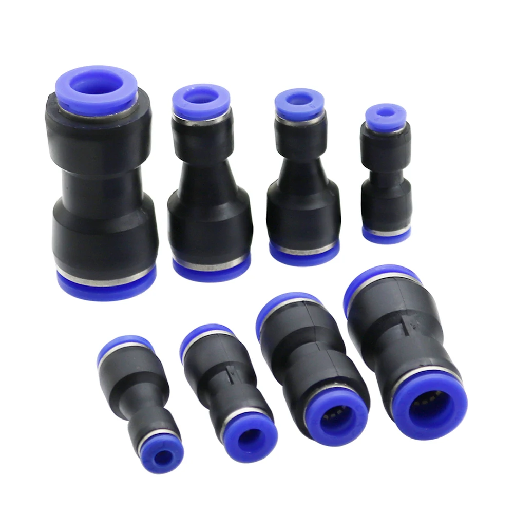 

Pneumatic Fittings PU/PG Straight Connector 4-16mm OD Hose Reducing 8-6mm Plastic Push In Quick Connector Air Fitting Plumbing