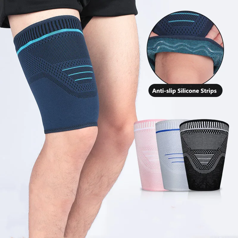 1pcs Thigh Compressed Sleeves Hamstring Support Upper Leg Sleeves Thigh Sleeves For Running Sports Warmers Support Protector