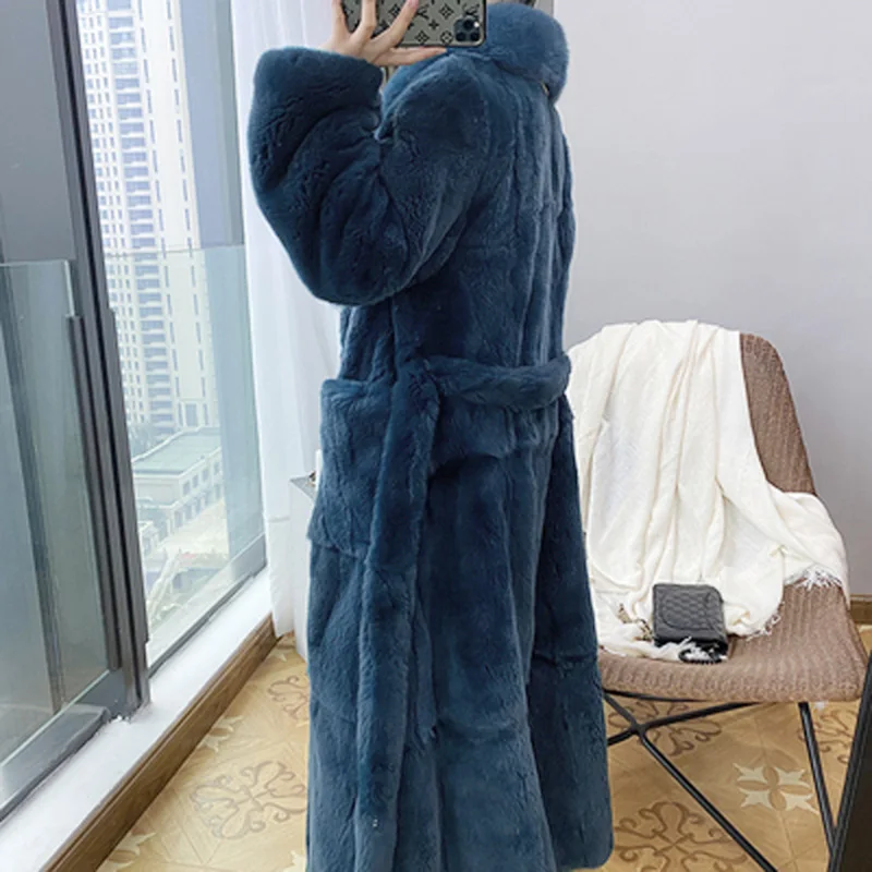 Mink Coat Faux Fur Coat 2021ฤดูหนาวใหม่แฟชั่นตุ๊กตาเสื้อ Oversize Elegant หนา Outwear กับเข็มขัด plus ขนาด5XL