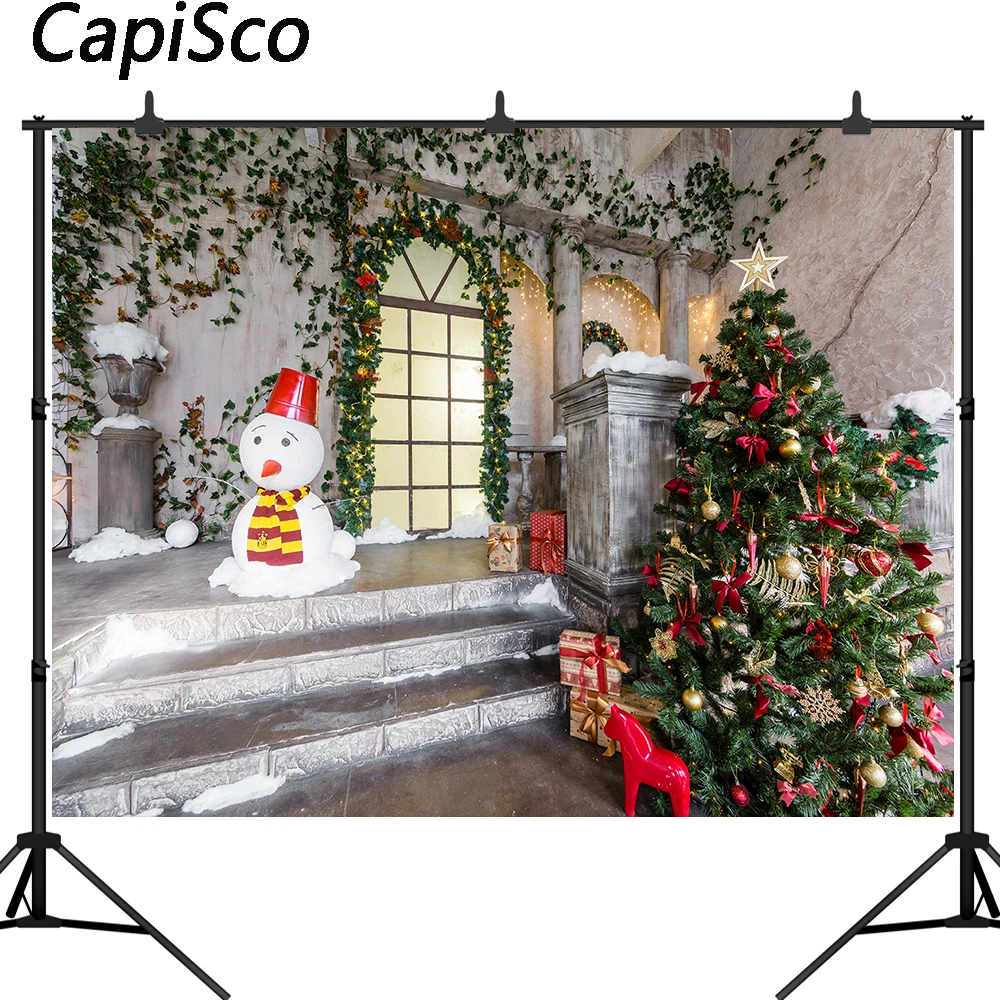 كابيسكو عيد الميلاد ثلج التصوير خلفية عيد الميلاد سنو كوخ ديكور خلفية الطفل صورة راية صور استوديو الدعائم