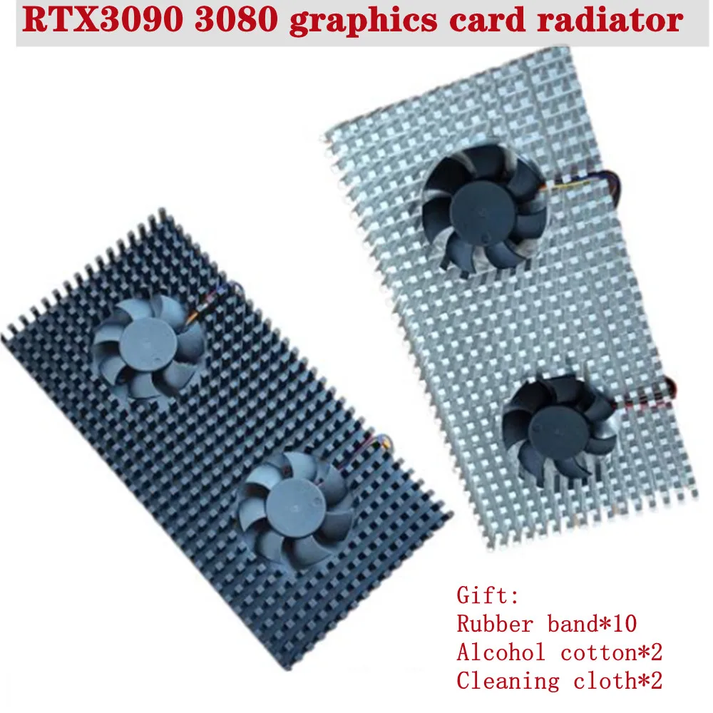 Adaptedto rtx3090 bbackplane liga de alumínio dissipador calor 3060 3080 placa gráfica radiador memória auxiliar refrigeração