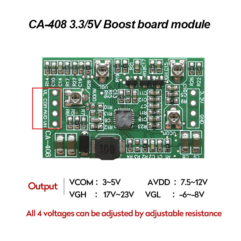 10 Pcs CA-408 Boost Board Module LCD TCON Board VGL VGH VCOM AVDD 4 Adjustable