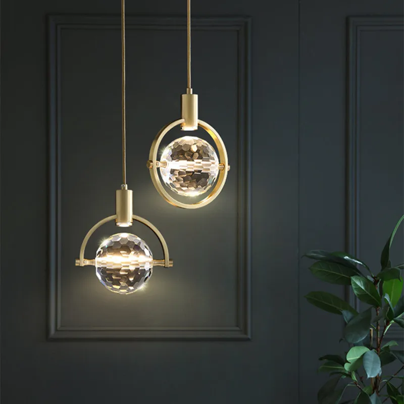 

Post-modern Luxury Pineapple-Ball-Shaped Crystal Chandelier Restaurant Hotel Bar Dining Room Bedroom Parlour Pendant Light