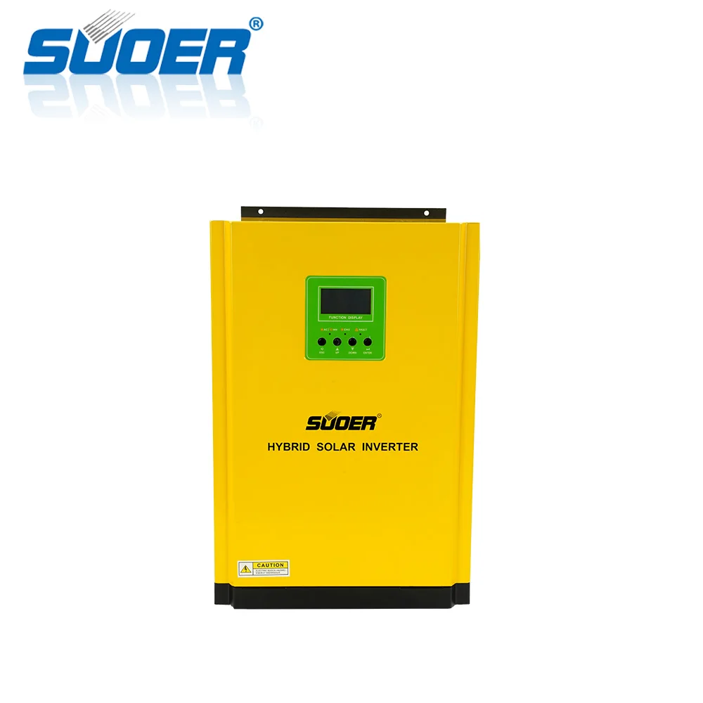 Suoer 5kva 230 فولت 48 فولت الهجين الشبكة الشمسية العاكس 5000 واط MPPT العاكس واي فاي/GPRS وظيفة الرصد اختياري