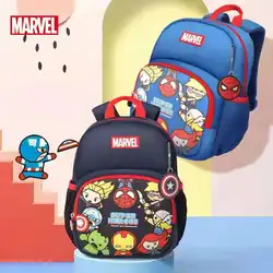 Disney Kindergarten School Bag For Boys Student Shoulder Orthopedic Backpack Spider Man Captain American Kids Gifts Mochilas