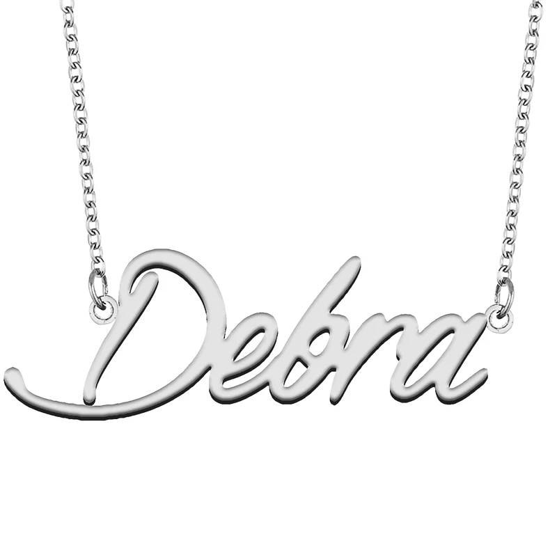 Debra Custom Name Necklace Customized Pendant Choker Personalized Jewelry Gift for Women Girls Friend Christmas Present