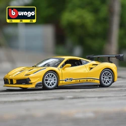 Bburago, jouet voiture de sport statique moulé sous pression, modèle à collectionner, 1:24 Ferrari 488 Challenge, véhicule à collectionner