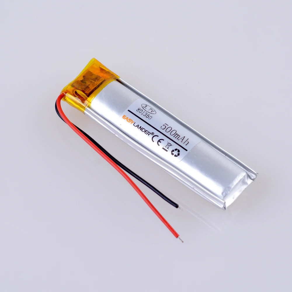 801350 3.7V 500mAh litowo-jonowy akumulator polimerowy do GPS DVR mp3 dvd bluetooth inteligentny zegarek 751350 801219