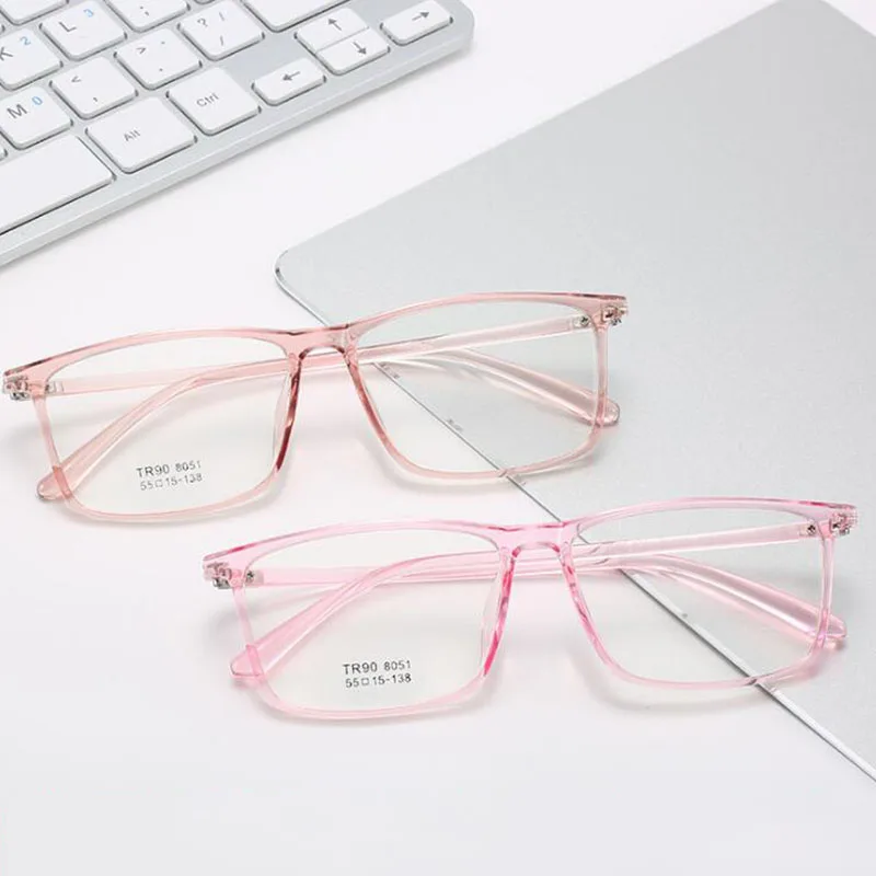 Super Big Square Frame Prescription Eyeglasses Vintage Myopia Glasses -0.5 -1.0 -1.5 -2.0 -2.5 -3.0 -3.5 -4.0 -4.5 -5.0 -6.0