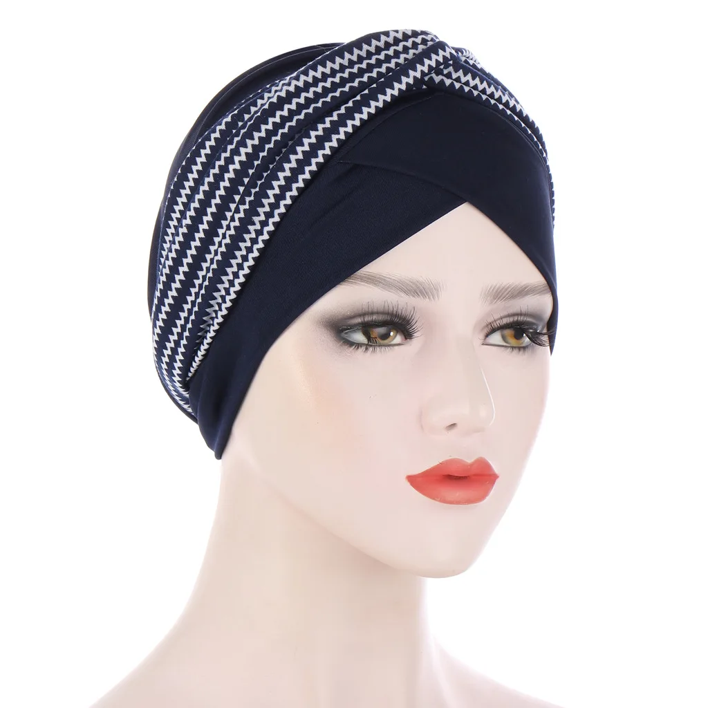 Headwraps hats for women Knotted Print Twist Cotton Headband Caps Chemo Beanies Turban Headwear Hats for Cancer Daily Use