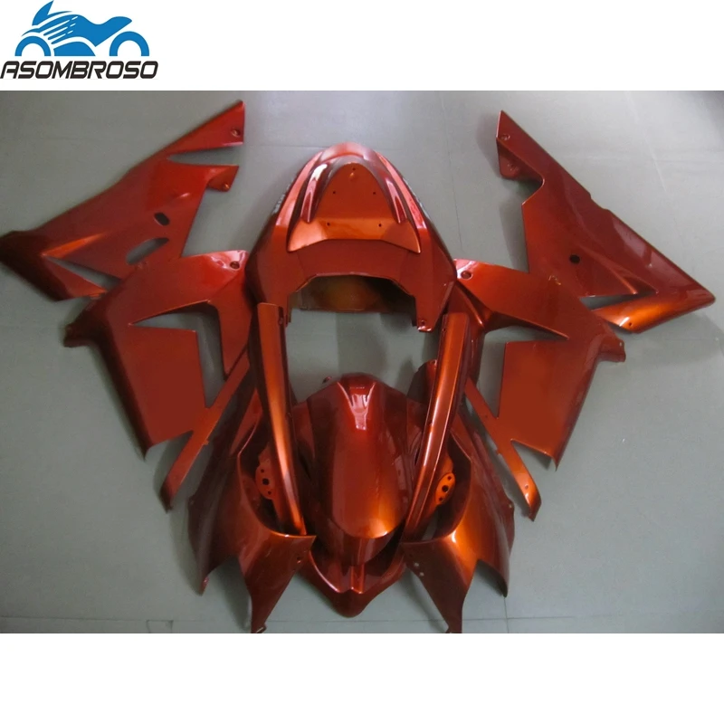 

Street Plastic Motorcycle Bodyparts for Kawasaki Ninja ZX10R fairing kit 2004-2005 orange fairing set zx10r 04 05 GU48