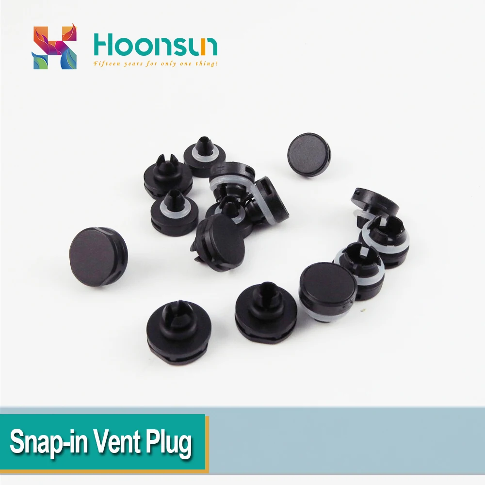 100pcs Nylon Snap-in Vent Plug Plastic Breathable Valve Hole Size 6.2-6.6mm