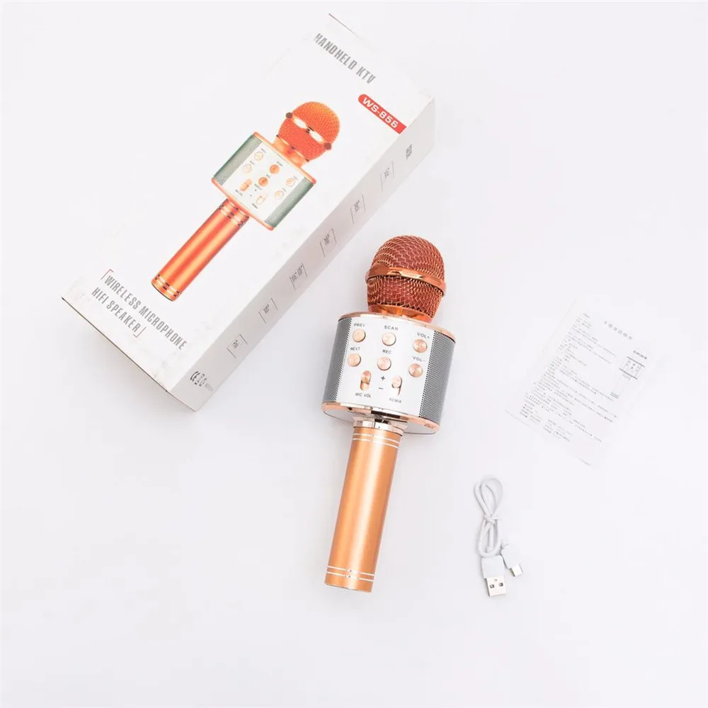 Bluetooth Karaoke Microphone Wireless Microphone Professiona Speaker Handheld Microfone Player Singing Recorder Mic