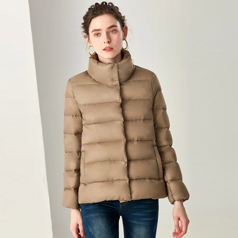 Doudoune Ultra Légère à Col Montant pour Femme, Manteau de Marque, WePackage, Parkas, JxCollar, Doudoune Chaude, Nouvelle Collection Hiver