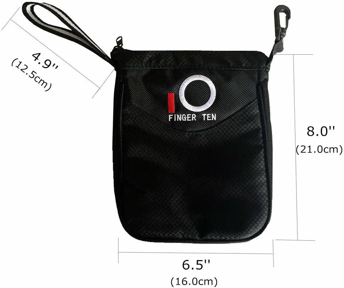 Bolsa de Golf con Clip para hombre y mujer, bolso con varios bolsillos, gancho con cremallera, soporte de nailon duradero para objetos de valor
