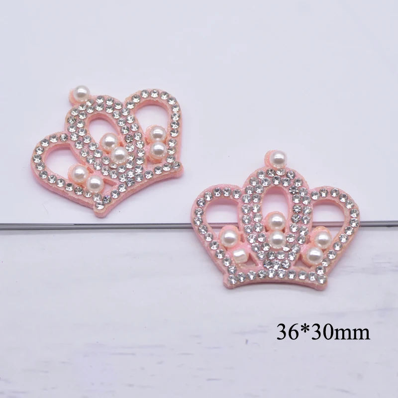 15Pcs/lot Padded Multiple Styles Crown Rhinestone Patches for DIY Clothes Crafts Decor Applique Headwear Bow Jewelry Accessories