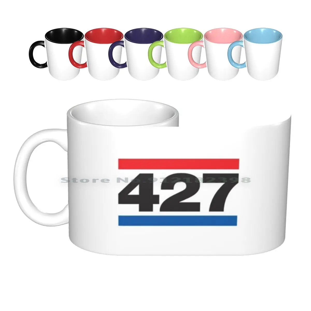 Vintage 427 Emblem-Small Ceramic Mugs Coffee Cups Milk Tea Mug 427 289 7 Litre 4 7 Litre 289 Replica 427 Inch 427 Ci Carroll