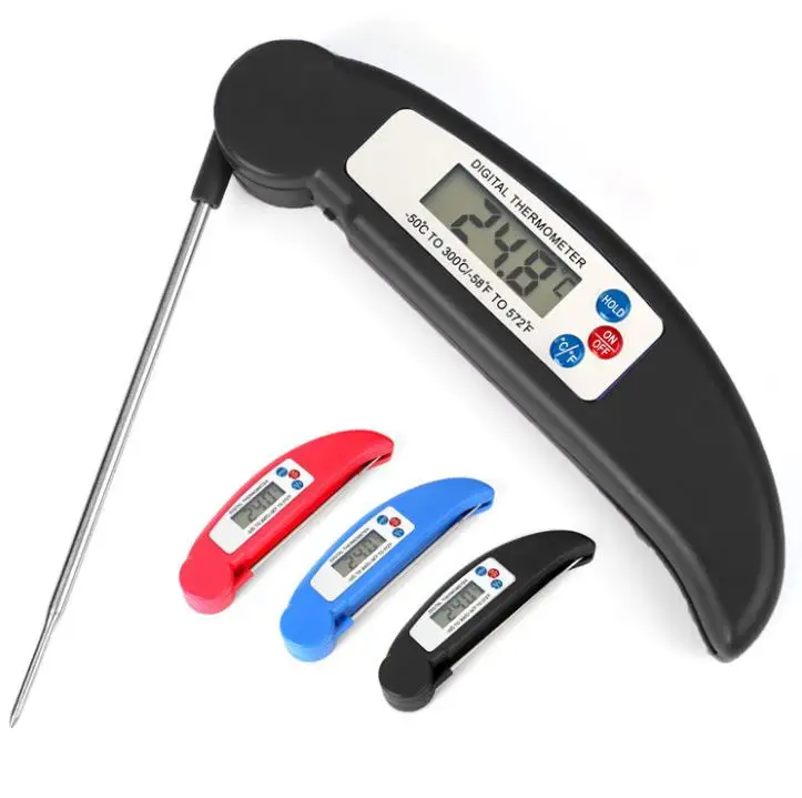 

Digital LCD Food Thermometer Probe Folding Kitchen Thermometer BBQ Meat Oven Water Oil Temperature Test Tool SN2135