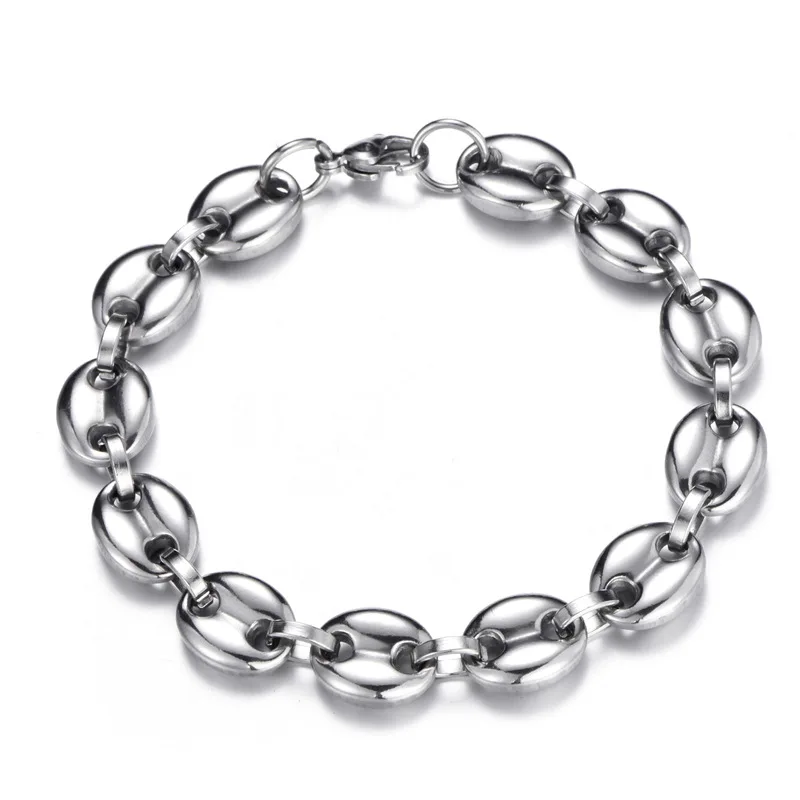 100% Stainless Steel Coffee Bean Bracelets Necklaces For Men Women  Jewelry Never Change Color Chains Gifts