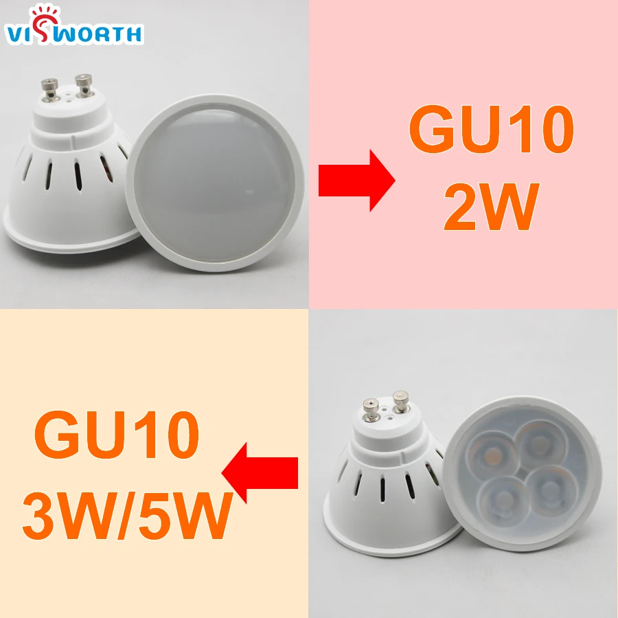 Gu10 Led Spotlight 2W 3W 5W Frosted Led Lamp SMD2835 9W 12W 15W Cob Led Light Ac 110V 220V 240V Frosted Lamp Warm Cold White