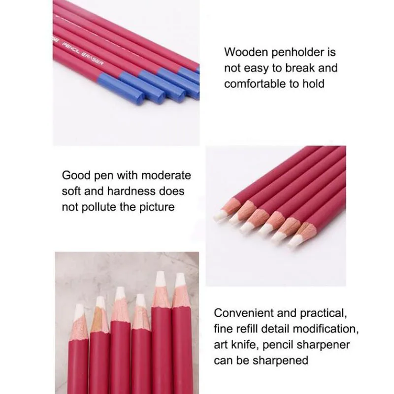 1pc / Modify Pen Style Change Details Eraser Highlight Modeling Pencil Eraser Used To Design Drawing Comic Art Supplies