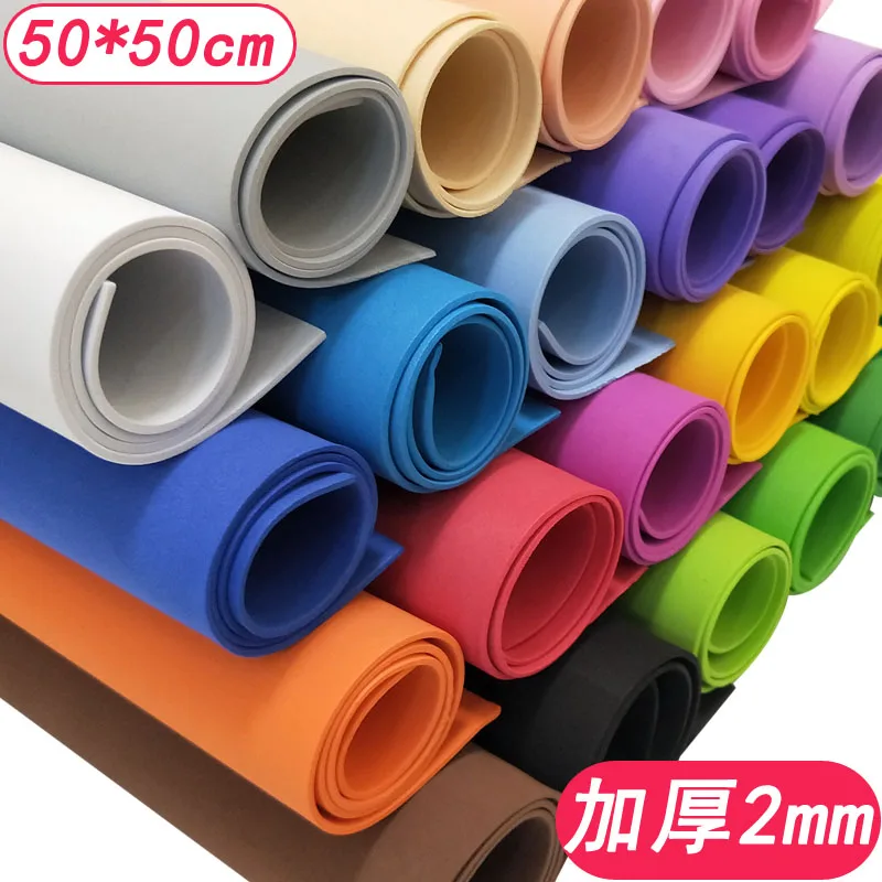 2MM Eva Foam Sheet Color sponge paper Scrapbooking Crafts Kindergarten Christmas Handicraft Diy Materials Colorful 50X50