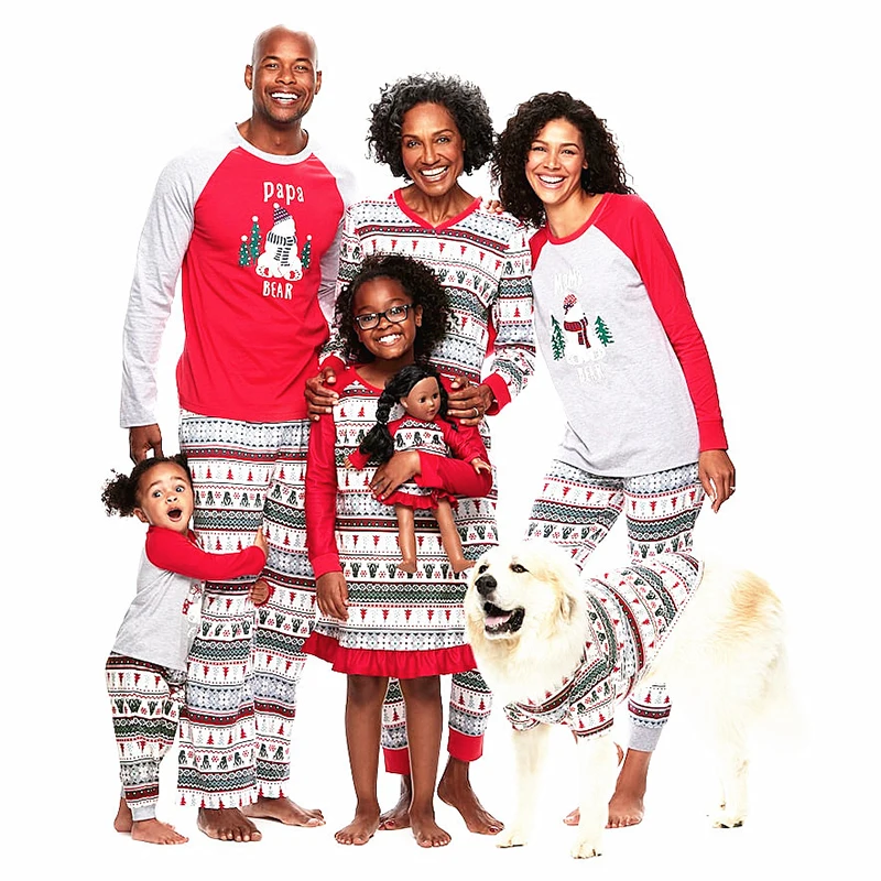 

Mother Daughter Father Son Clothes Family Christmas Pajama Set Long Sleeve Matching Clothes Mommy and Me clothes Santa Snowman