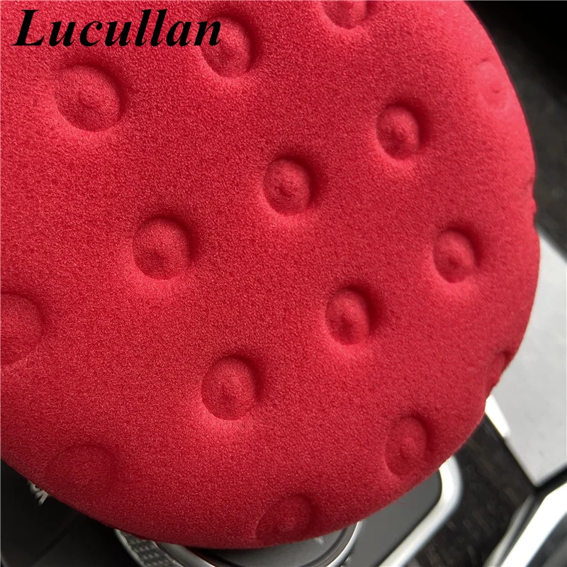 Lucullan Wax Applicator Pads Supreme Shine 12CM Dia Dots Pressing Hand Polishing Sponge for Waxing Paint Ceramic Glass Cleaning