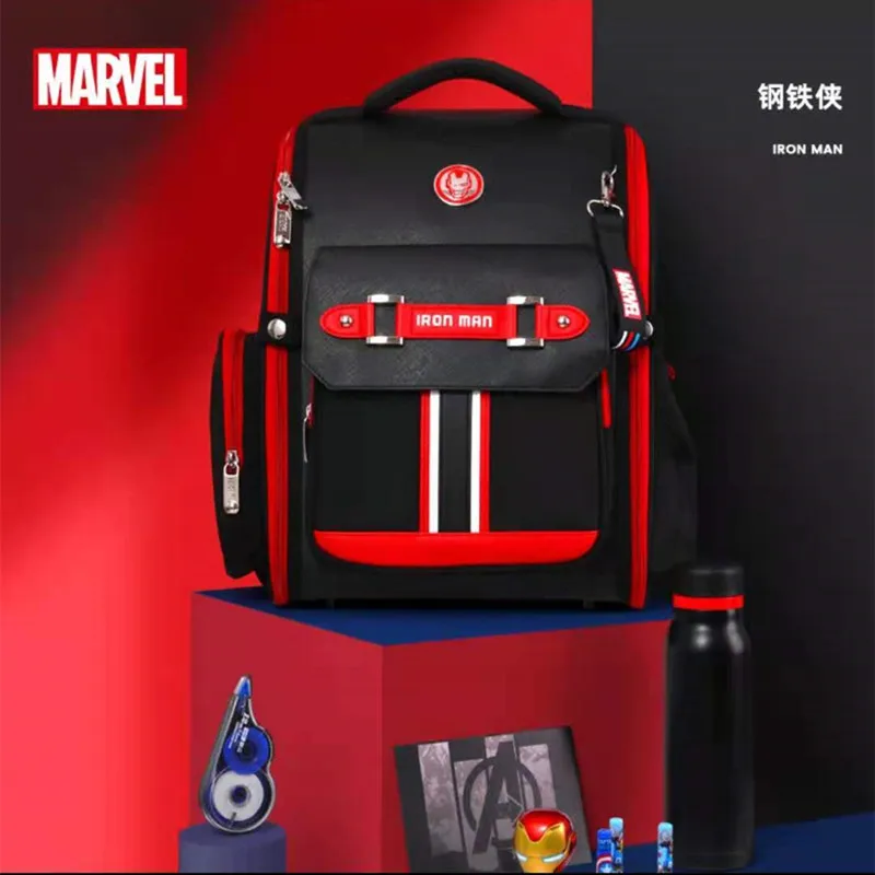 2022 Disney New School Bags For Boys Primary Student Shoulder Orthopedic Backpack Grade 1-5 Spider Iron Man Captain America